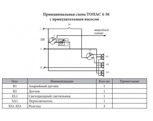 Монтажная схема Топас 30 Лонг Пр